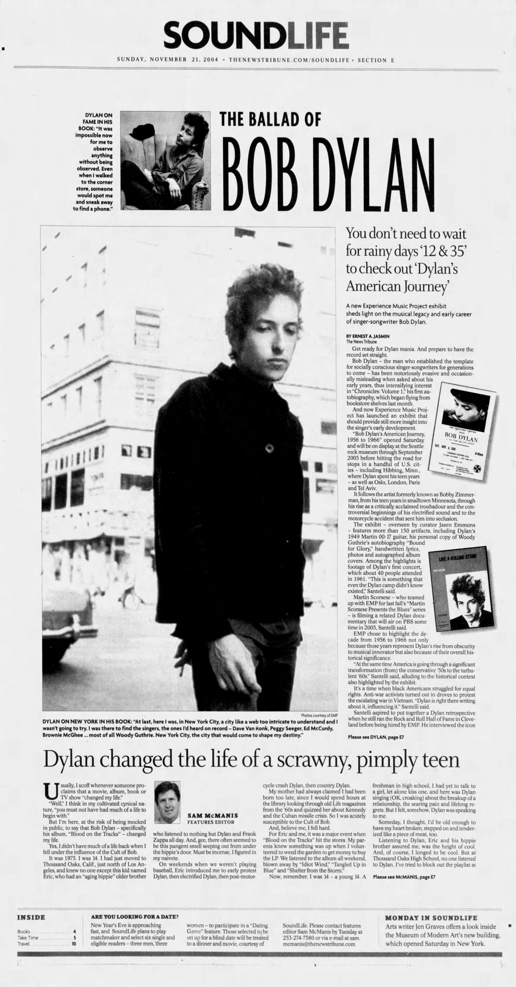 the news tribune Dylan front cover