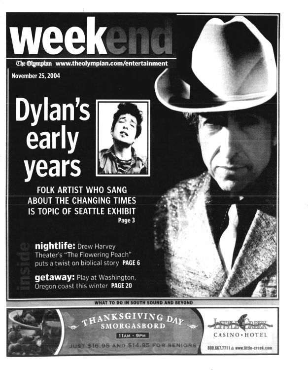 the olympian Bob Dylan front cover