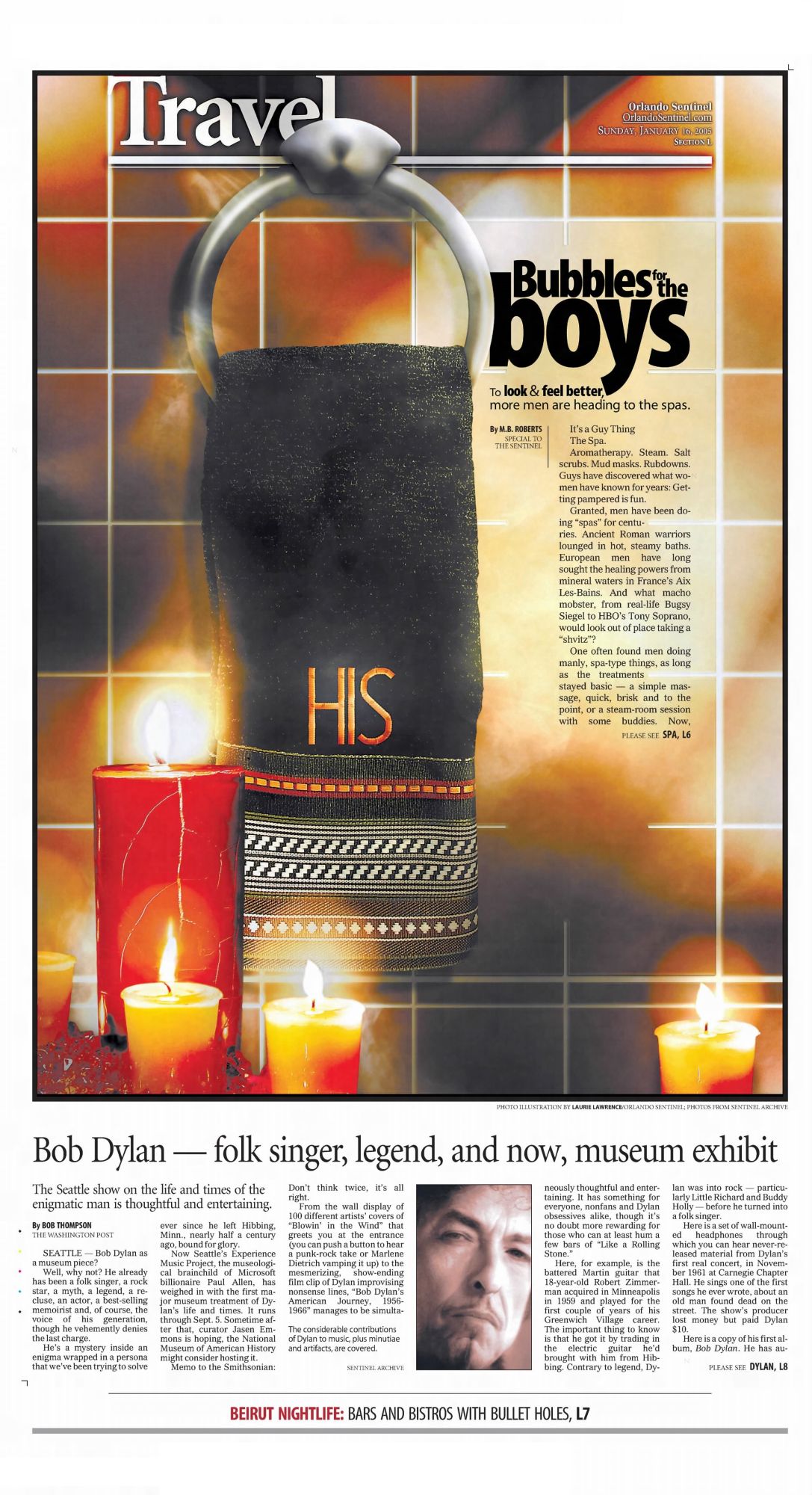 orlando sentinel Bob Dylan front cover