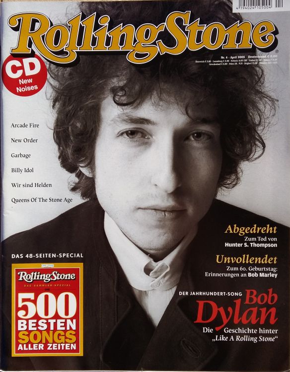 rolling stone magazine germany #4 Bob Dylan front cover