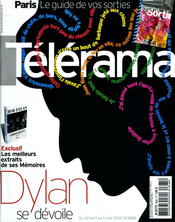 telerama magazine 30 April 2005 france Bob Dylan front cover