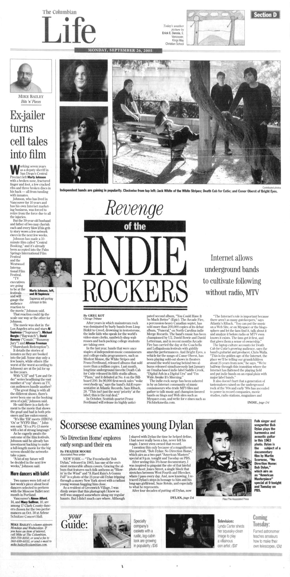 The Columbian Bob Dylan front cover
