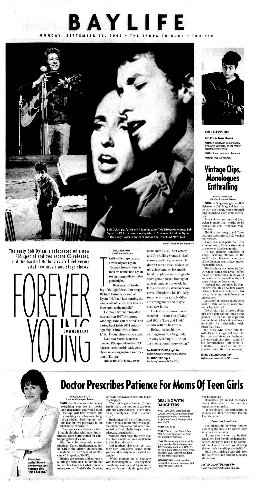 tampa tribune Dylan front cover