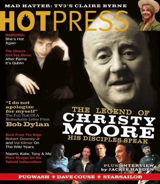 hot press #22 magazine Bob Dylan front cover
