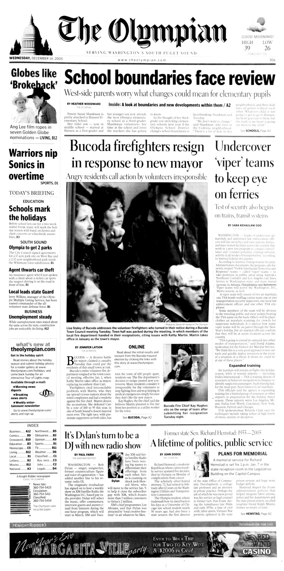 the olympian Bob Dylan front cover
