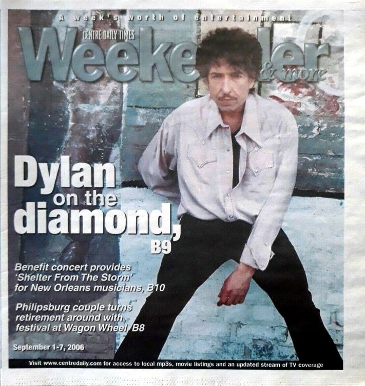 center daily times magazine Bob Dylan front cover
