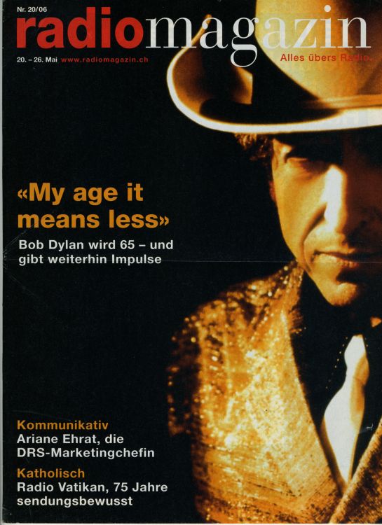 radio magazin Bob Dylan front cover