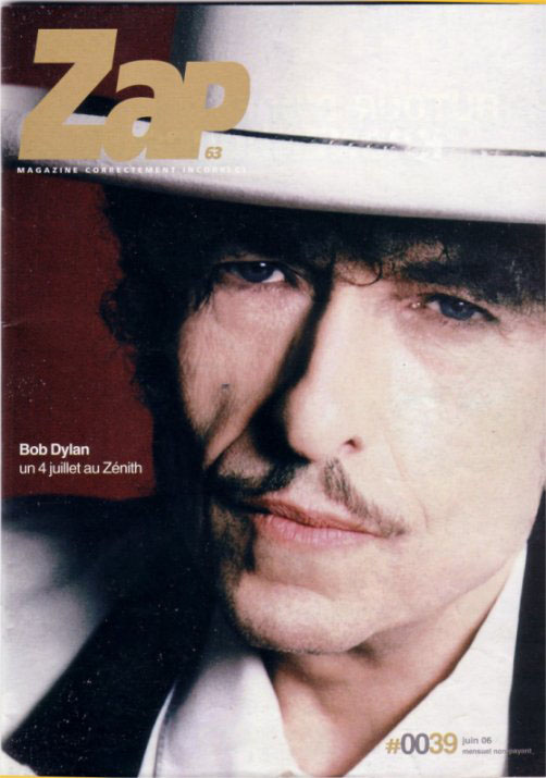 zap 63 france magazine Bob Dylan front cover