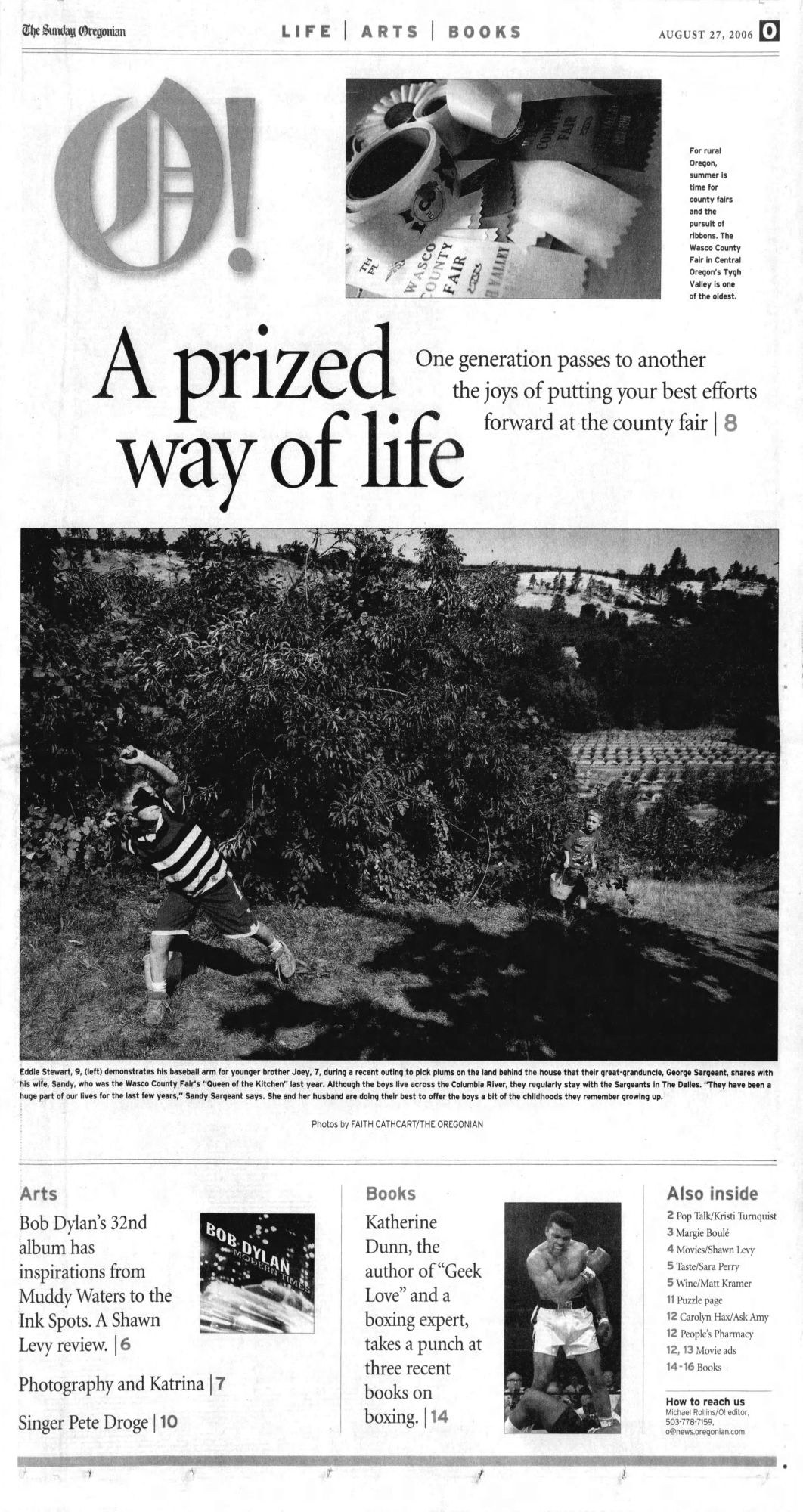 the oregonian Dylan front cover
