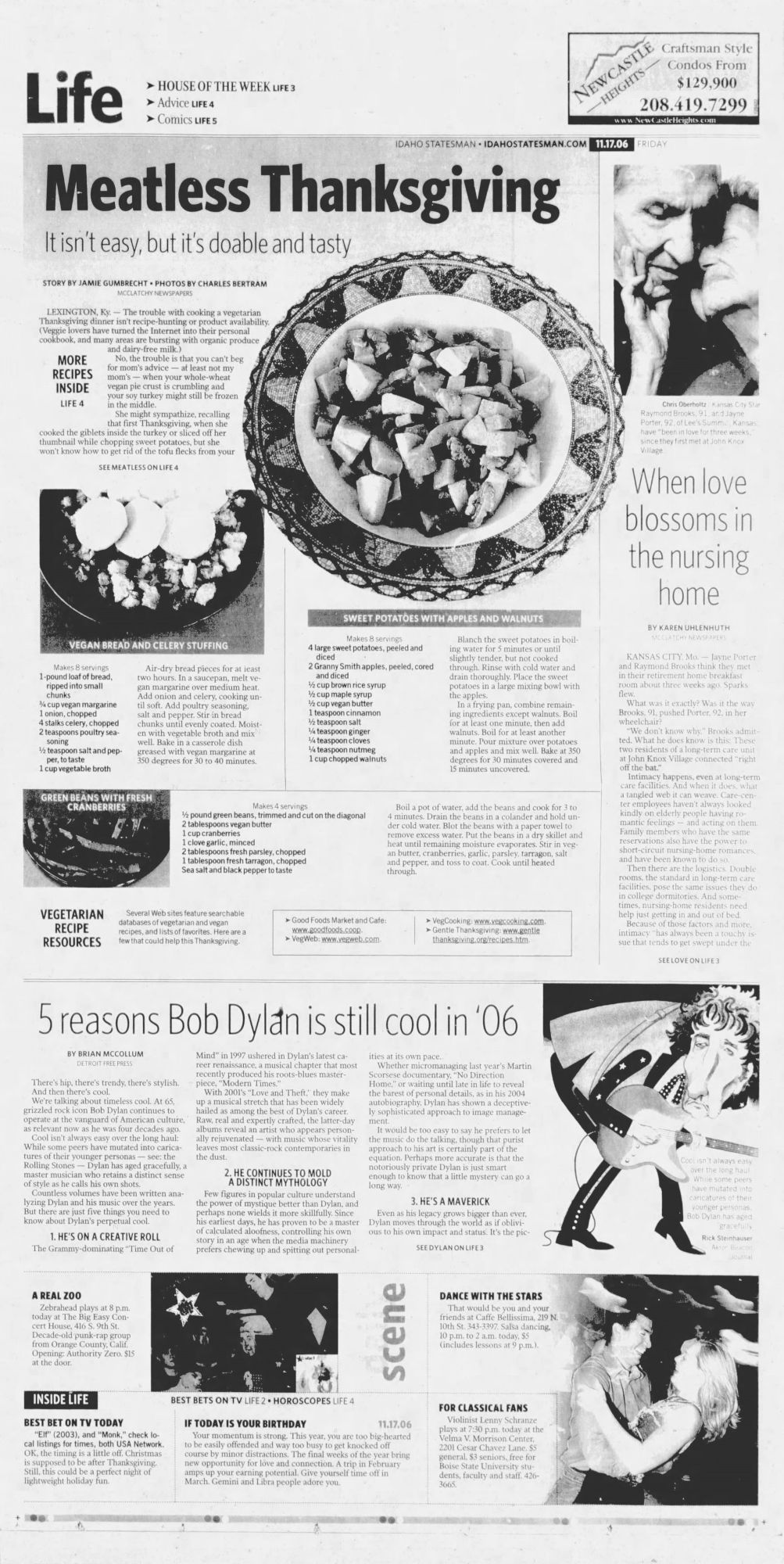 idaho statesman Bob Dylan front cover
