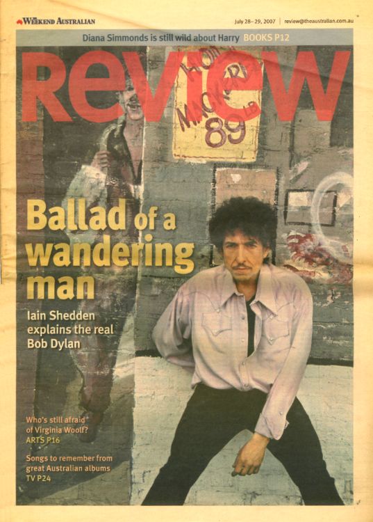 the australian Bob Dylan front cover