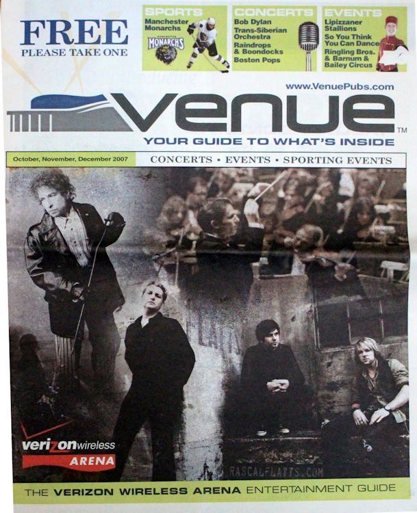 venue usa magazine Bob Dylan front cover