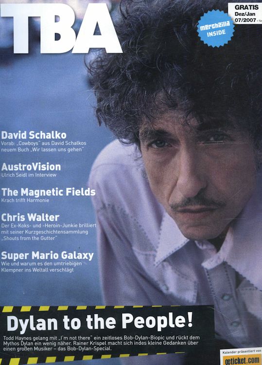 tba austria magazine Bob Dylan front cover