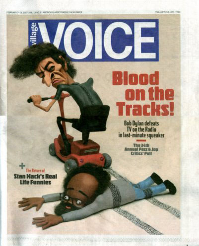 Village voice magazine Bob Dylan front cover 7 February 2007