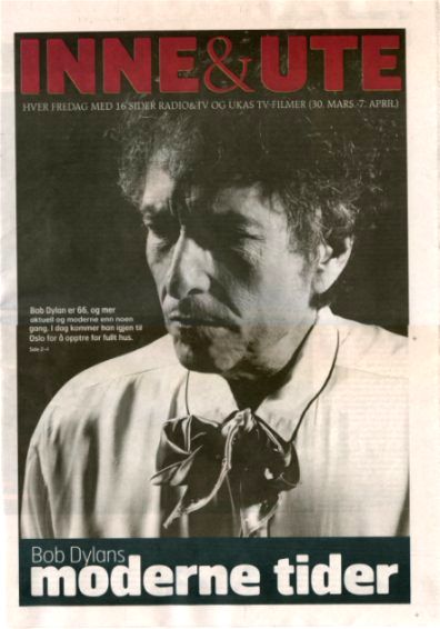 inne & utte magazine Bob Dylan front cover