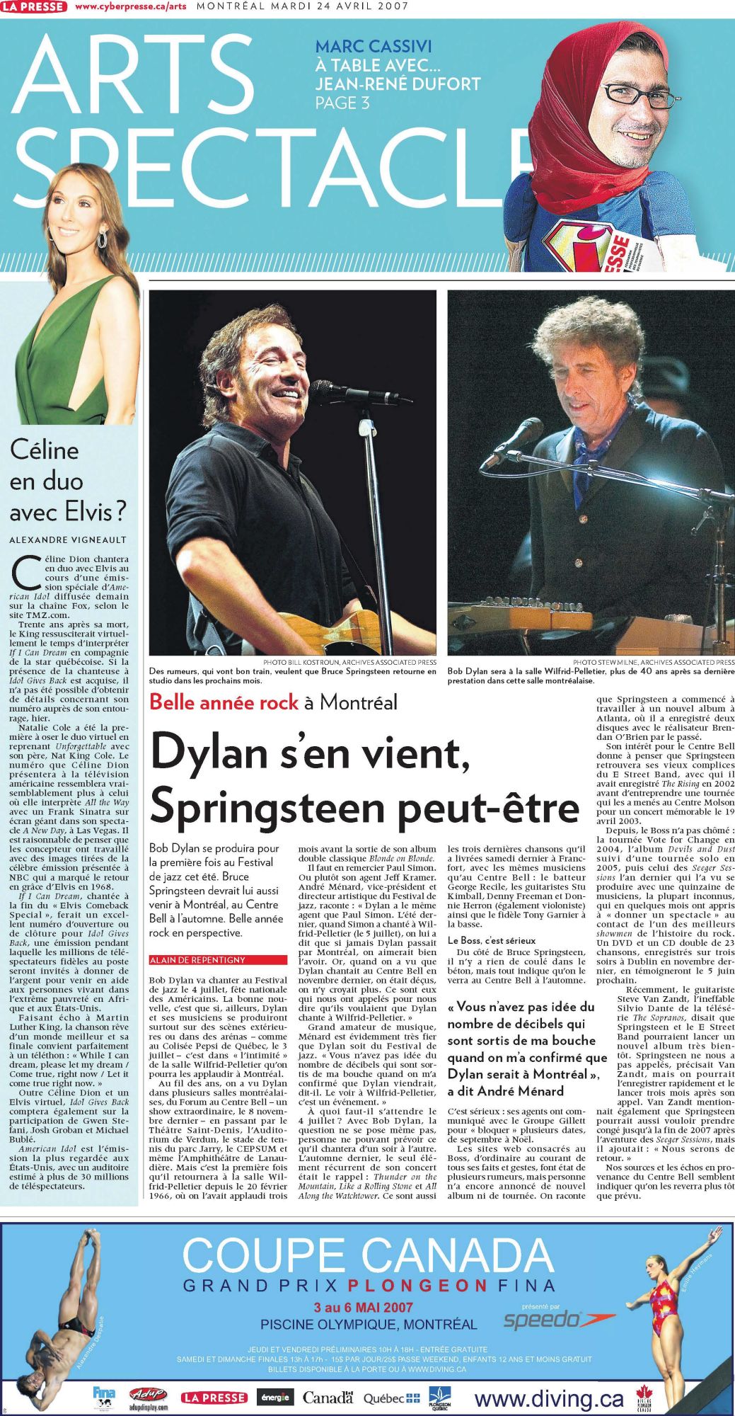 La Presse Bob Dylan front cover