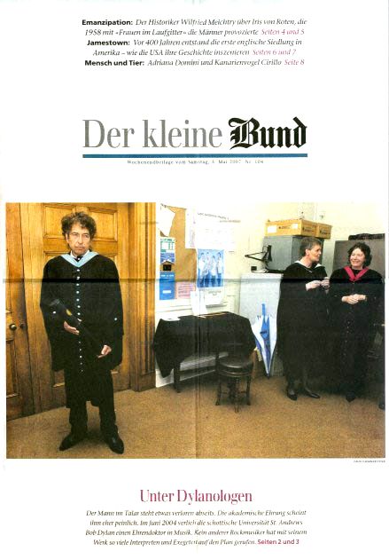 der kleine bund magazine Bob Dylan front cover