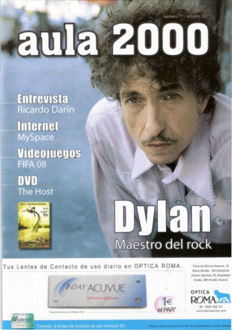 aula 2000 2007 magazine Bob Dylan front cover