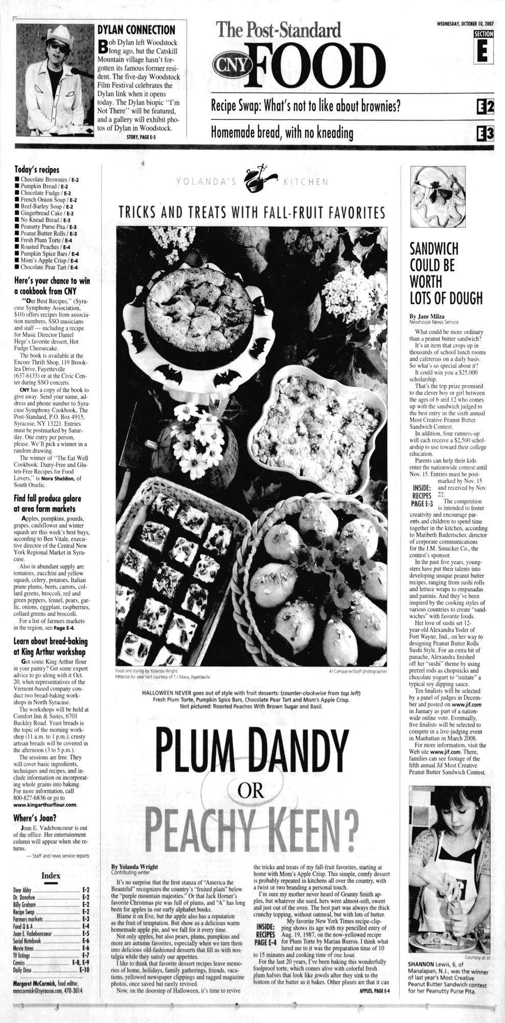 The Post-Standard Bob Dylan front cover