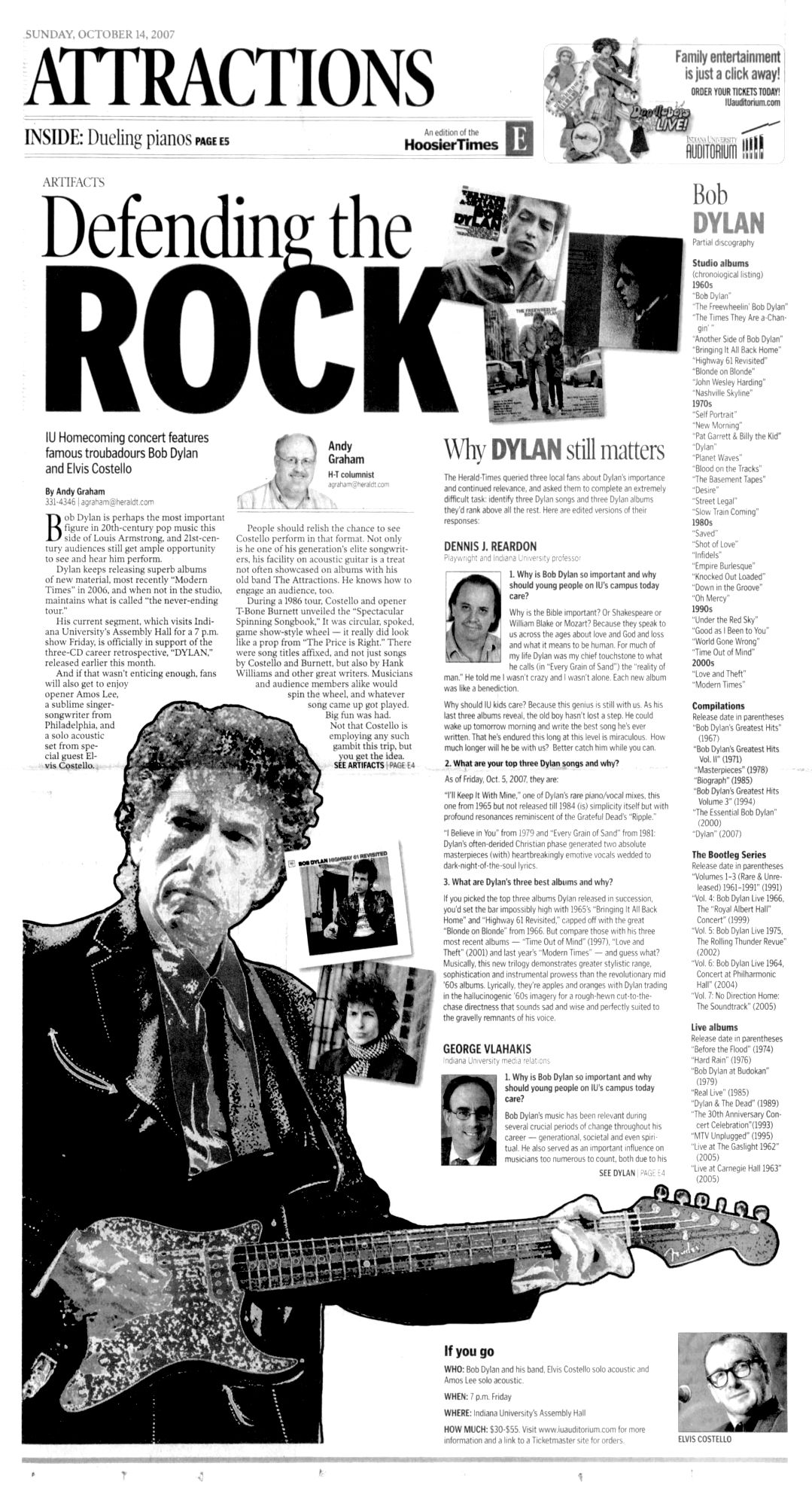 reporter times Bob Dylan front cover