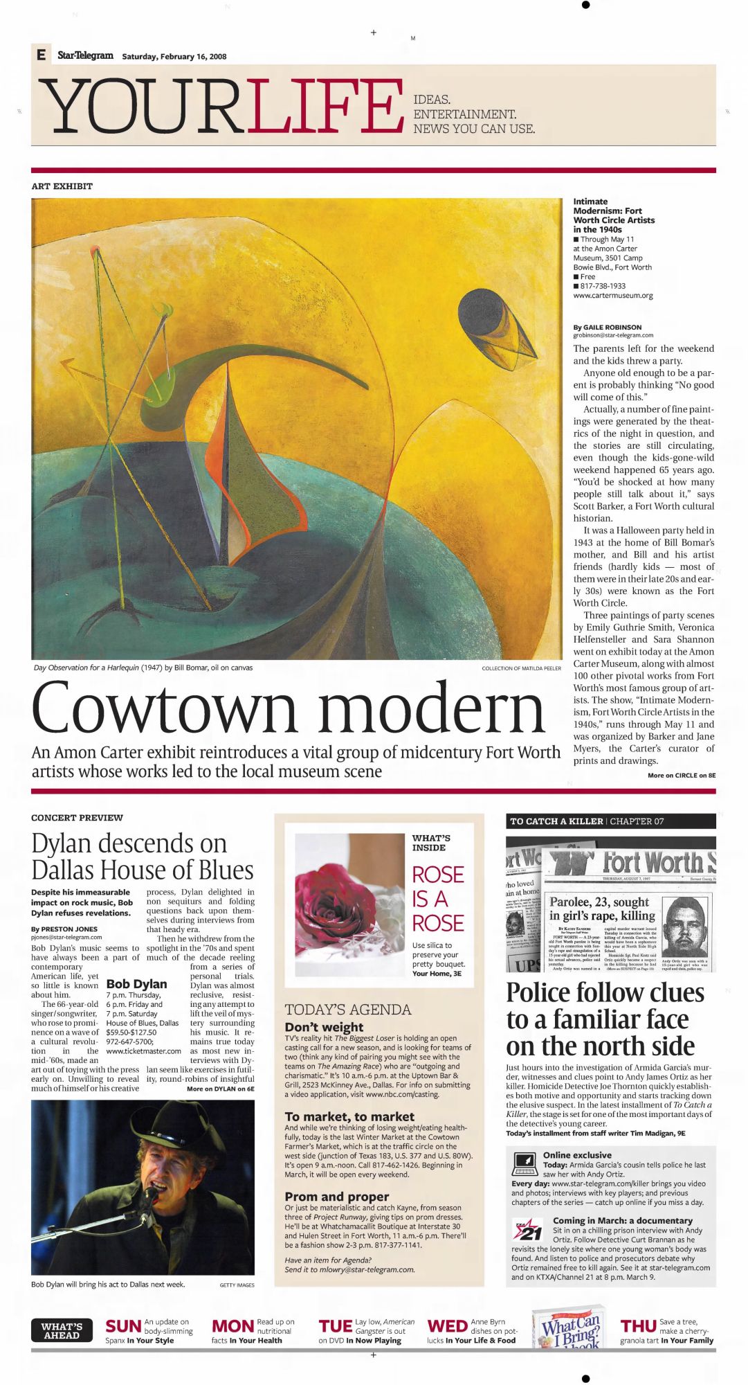fort worth star-telegram news Bob Dylan front cover