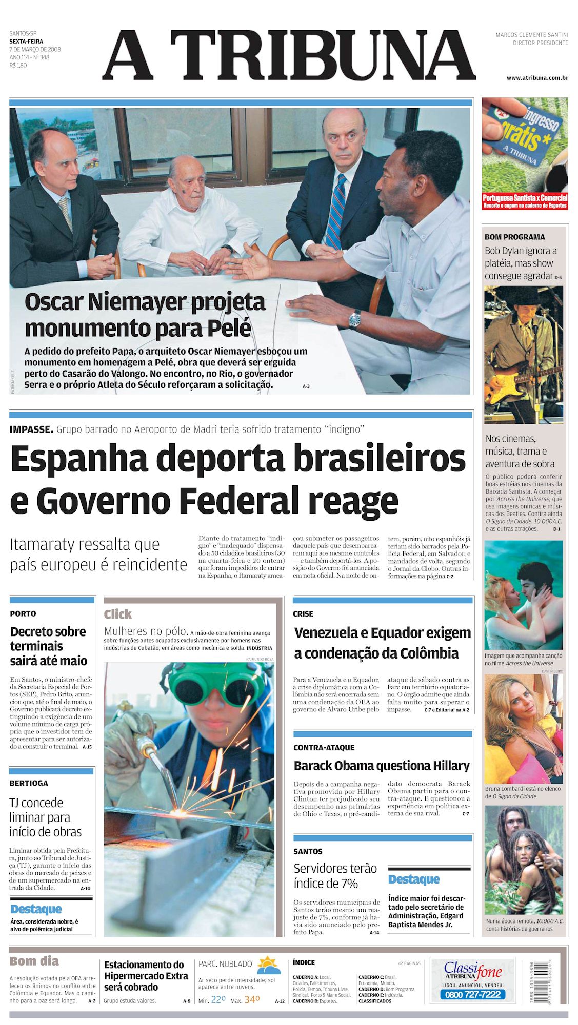 A Tribuna Bob Dylan front cover