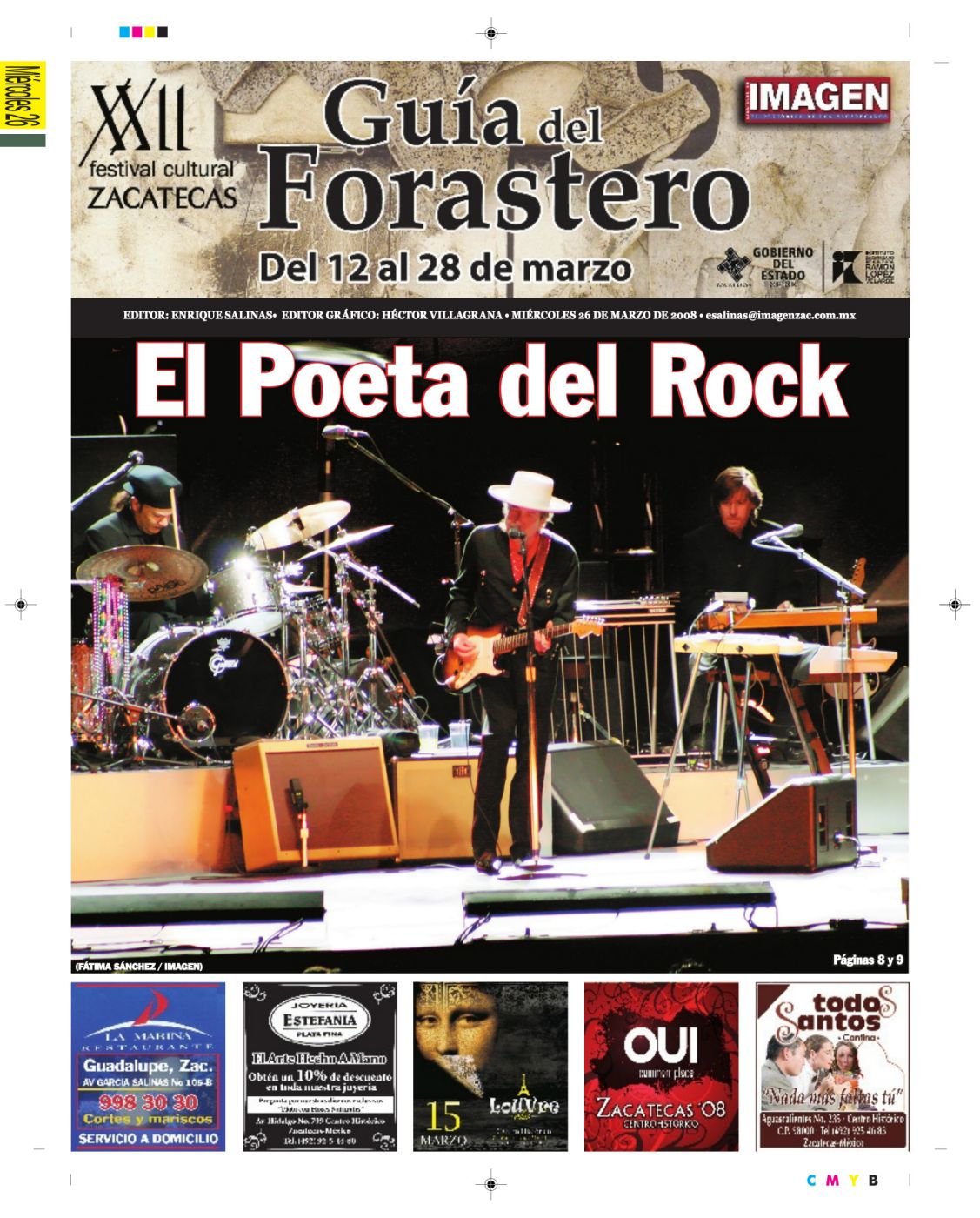 imagen zacatecas Bob Dylan front cover