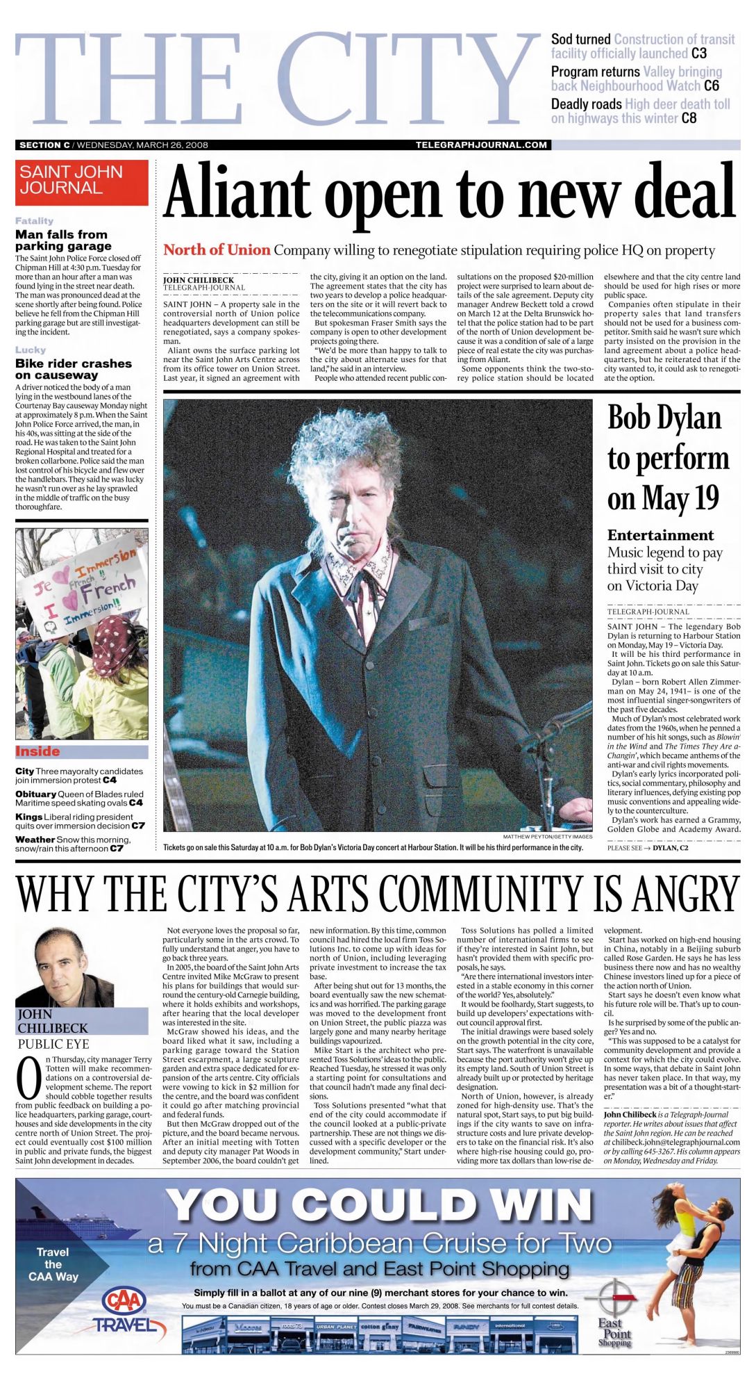 the sun Bob Dylan front cover