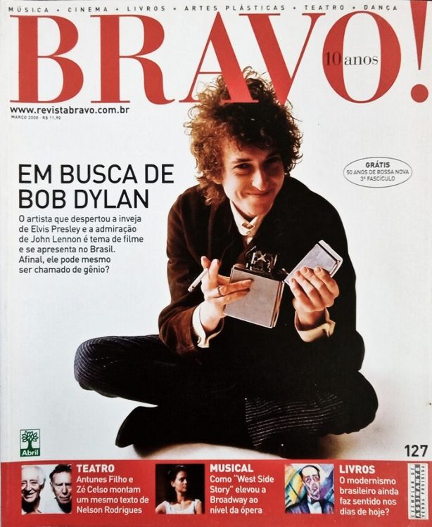 bravo brazil 2008 magazine Bob Dylan front cover