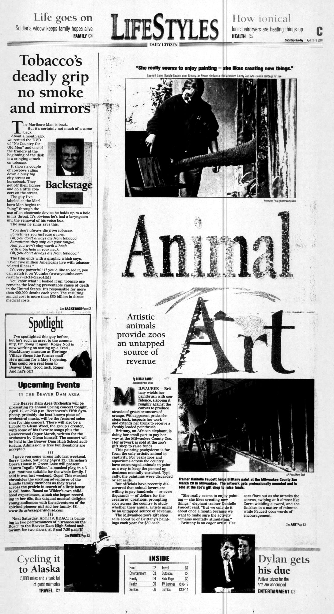 daily citizen Bob Dylan front cover