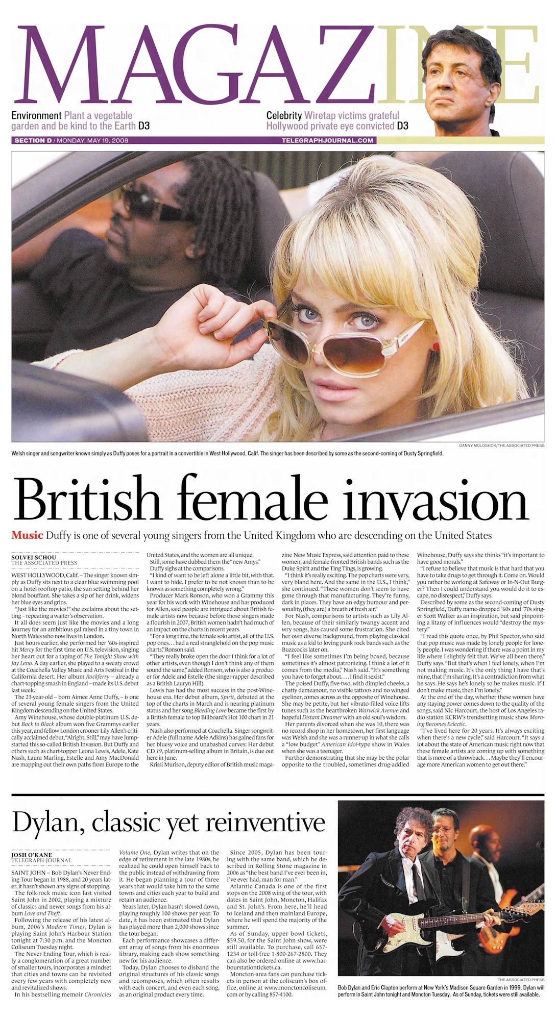 the sun Bob Dylan front cover