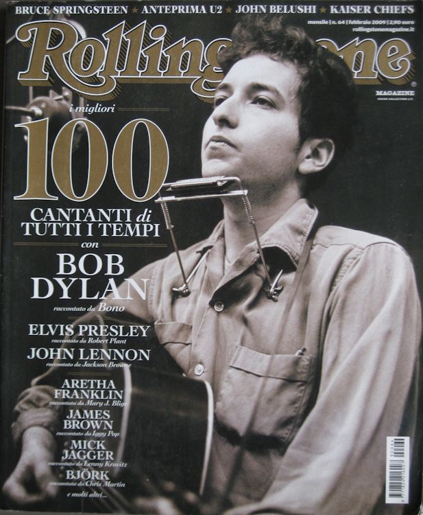 rolling stone magazine italy February 2009 Bob Dylan front cover