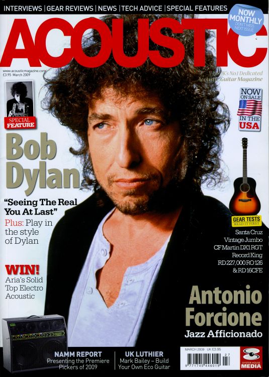 acoustic uk magazine Bob Dylan front cover