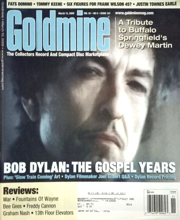 goldmine 2009 magazine Bob Dylan front cover