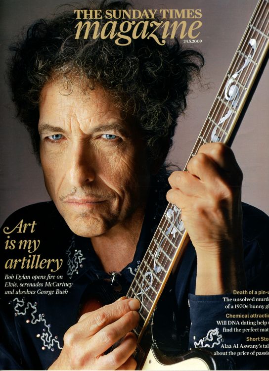sunday times magazine 25 April 2009 Bob Dylan front cover