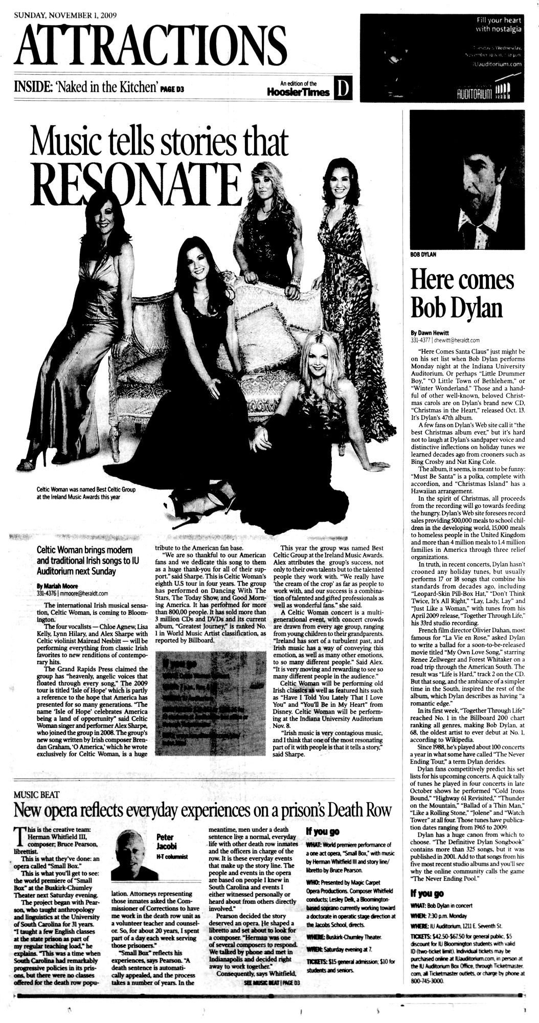 reporter times Bob Dylan front cover