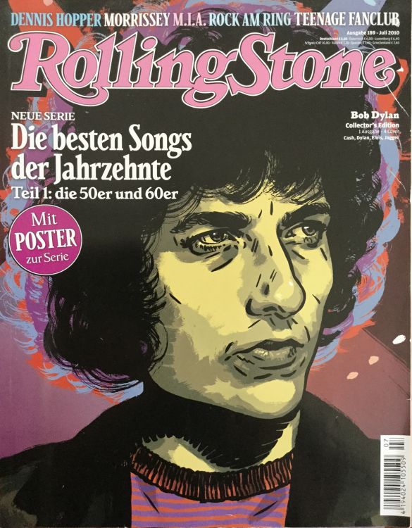 rolling stone magazine #189 germany Bob Dylan front cover