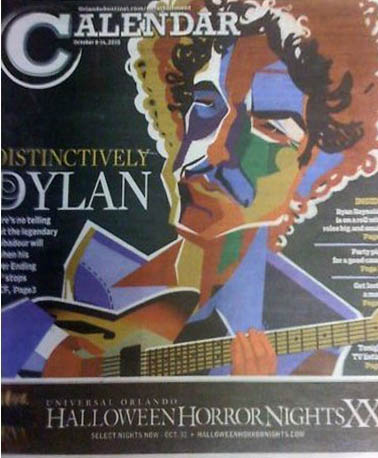 calendar magazine Bob Dylan front cover