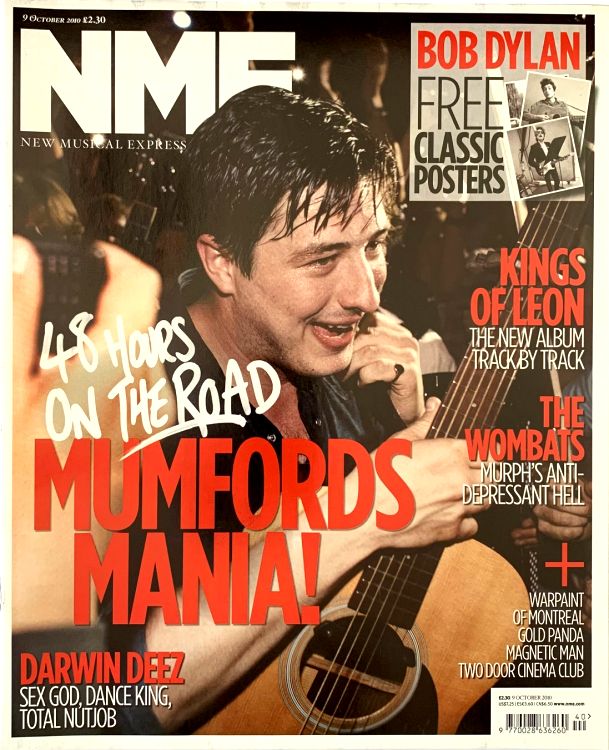the NME 9 oct 2010 Bob Dylan front cover