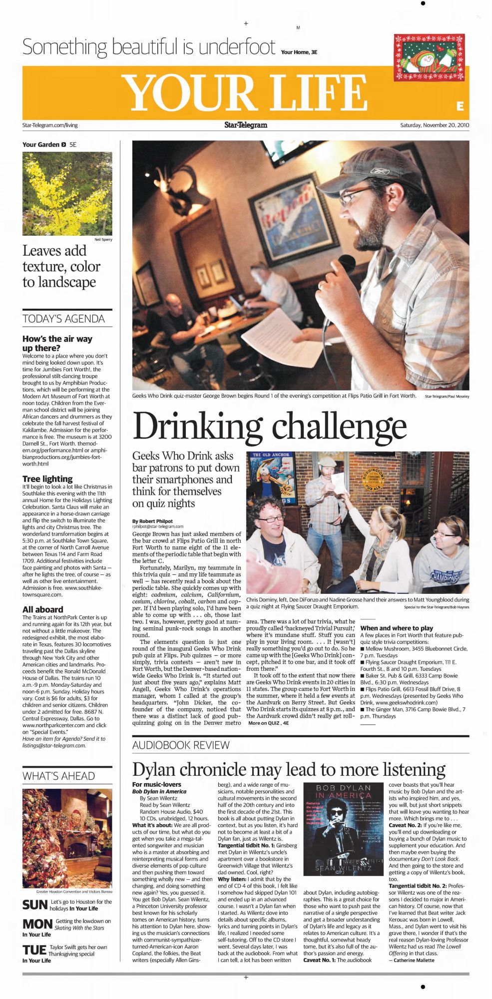 fort worth star-telegram news Bob Dylan front cover