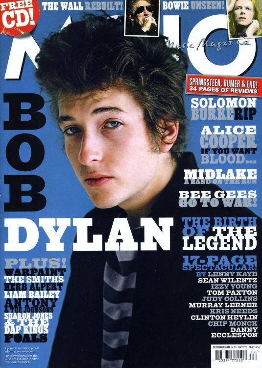 Mojo December 2010 magazine Bob Dylan front cover