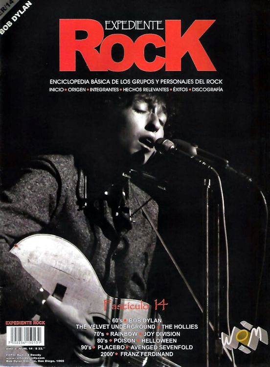 expediente rock magazine Bob Dylan front cover