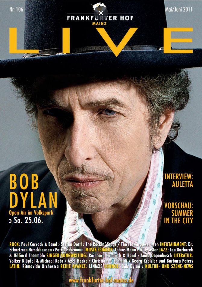 fränkische nacht magazine Bob Dylan front cover