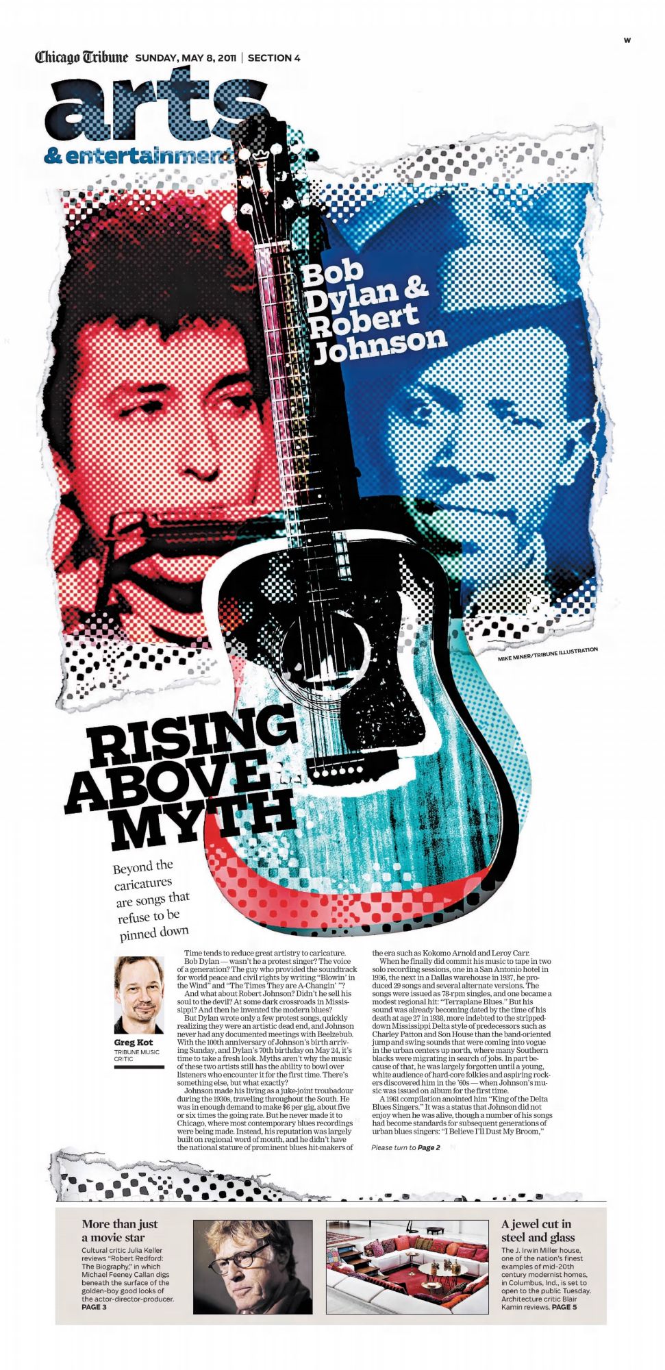 chicago tribune Bob Dylan front cover