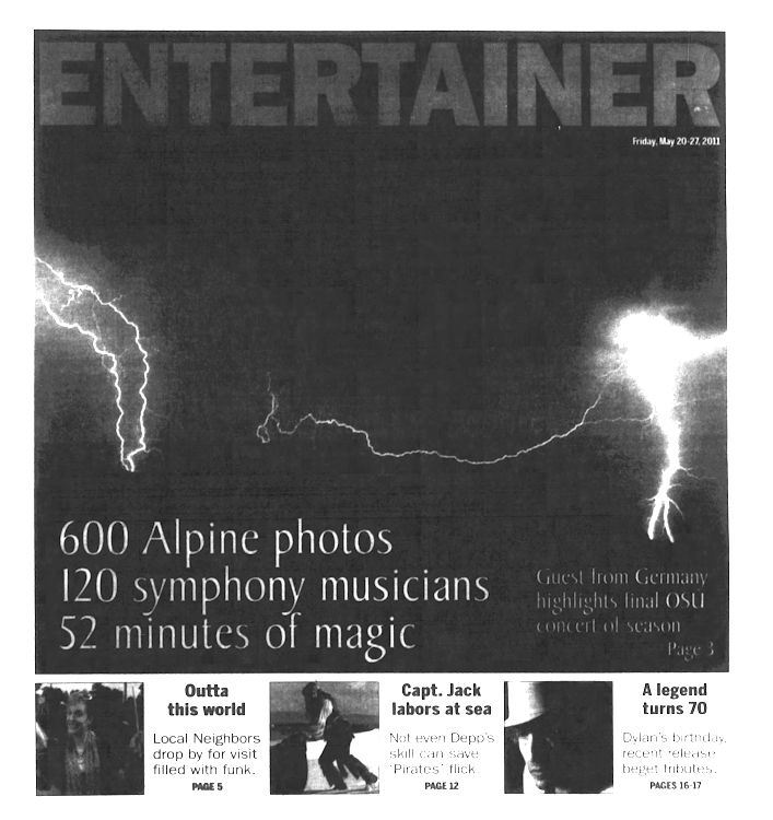 gazette times Bob Dylan front cover