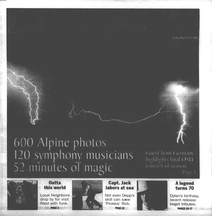albany democrat-herald Bob Dylan front cover