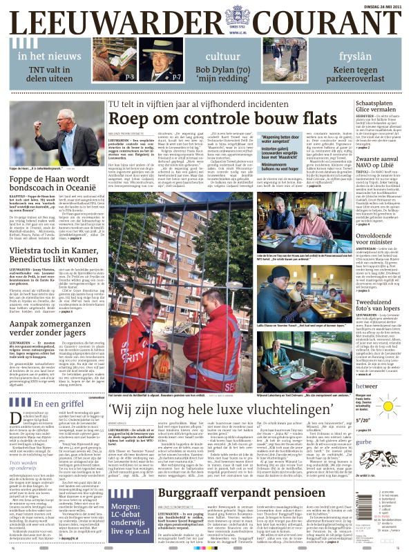 leewarder courant 2011 05 Bob Dylan front cover