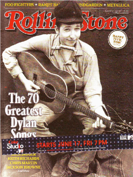 rolling stone magazine argentina June 2011 Bob Dylan front cover