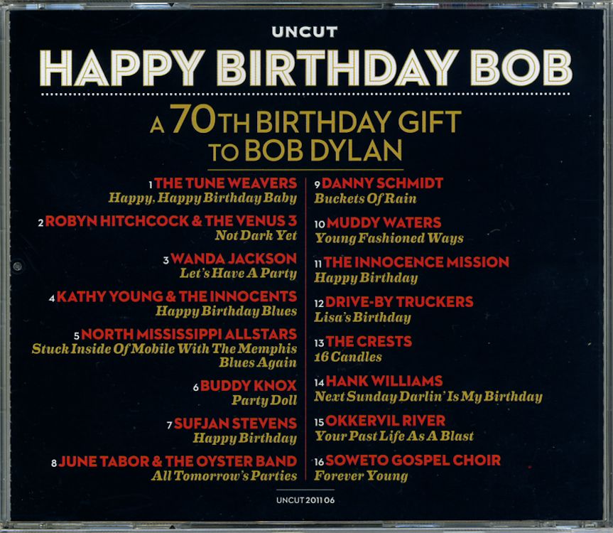 uncut magazine Bob Dylan cover story june 2011 CD back
