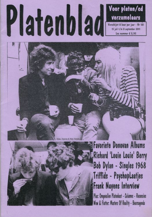 platenblad 2011 magazine Bob Dylan front cover